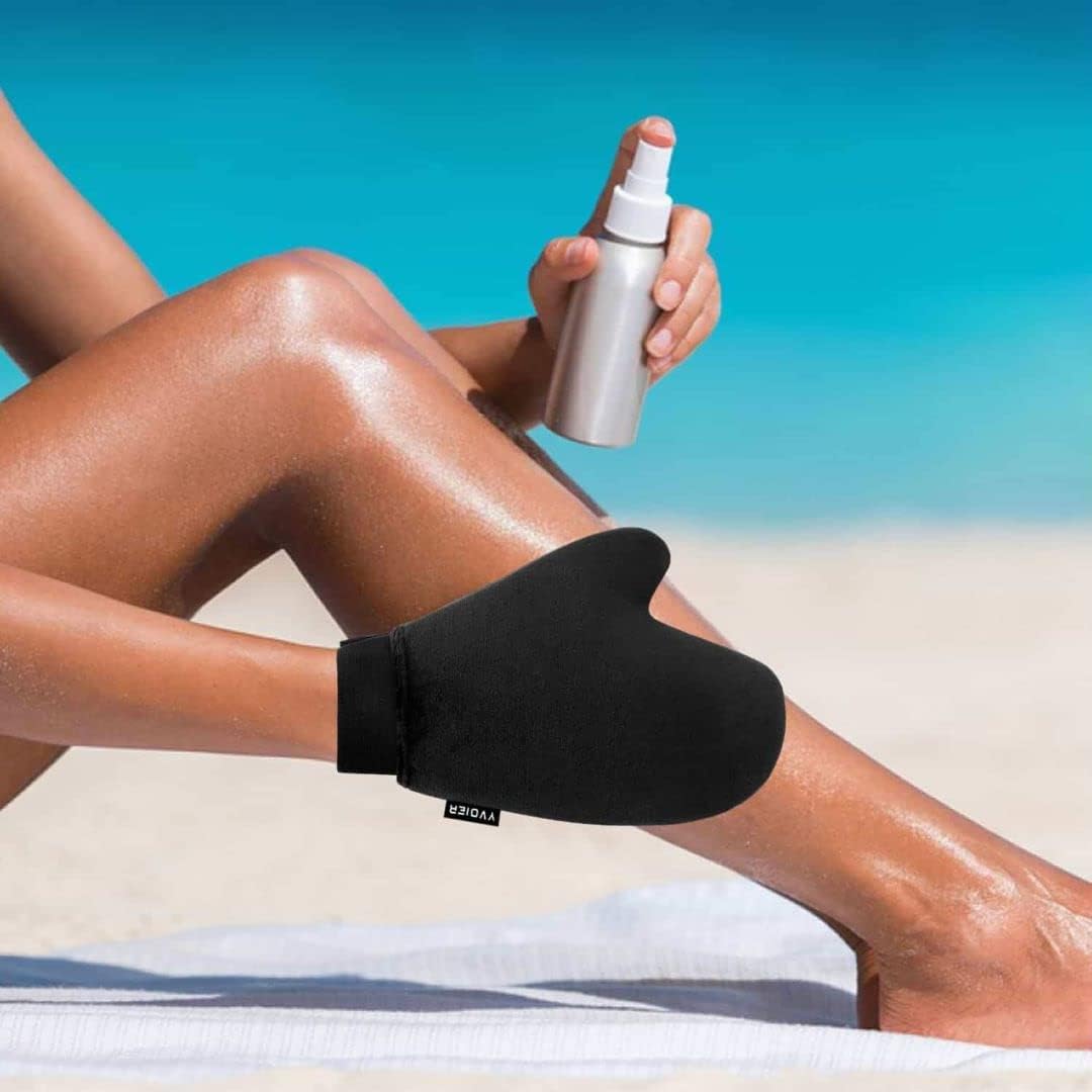 Buy now Self Tanning Mitt Applicator - Elastic Wrist Tan Mitt Applicator Microfibre Tanning Lotion Applicator Self Tanning Glove Sunless Tanning Mitt Streak Free Tan for Tanner Spray Mousse Lotions at indiglob india