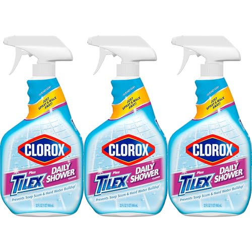 Buy now Clorox Plus Tilex Daily Shower Cleaner, 32 Fluid Ounce Spray Bottle, Pack of 3 at indiglob india