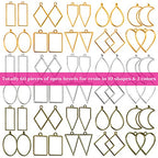 Buy now Shynek 60Pcs Hollow Frame Pendants - Resin Craft Bezels Jewelry Molds for Necklaces and Earrings Making Supplies at indiglob india