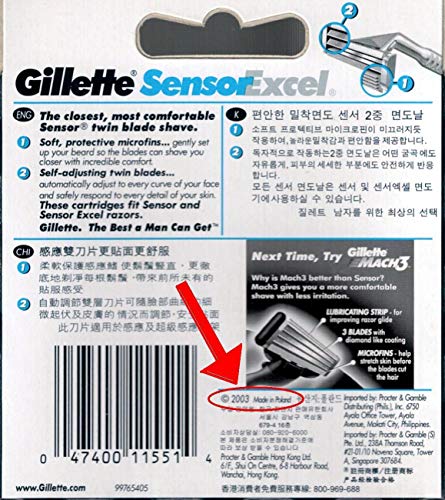 Buy now Gillette Sensor Excel-50 Count (5 x 10) at indiglob india