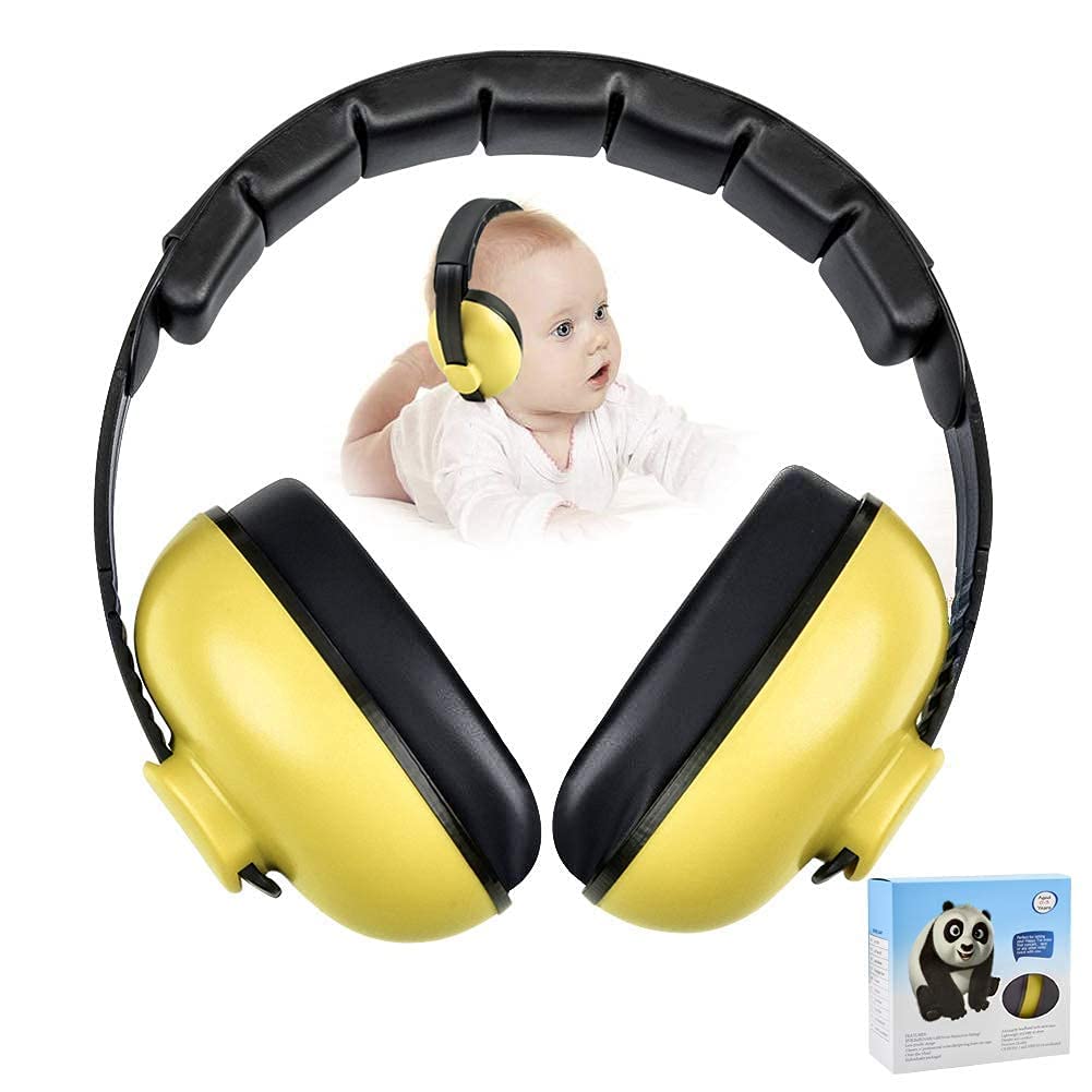 Buy now Baby Ear Protection Noise Cancelling Headphones for Kids Noise Reduction Hearing Protection Earmuffs for 0-3 Years Babies, Toddlers, Infant (Redrose) Yellow at indiglob india