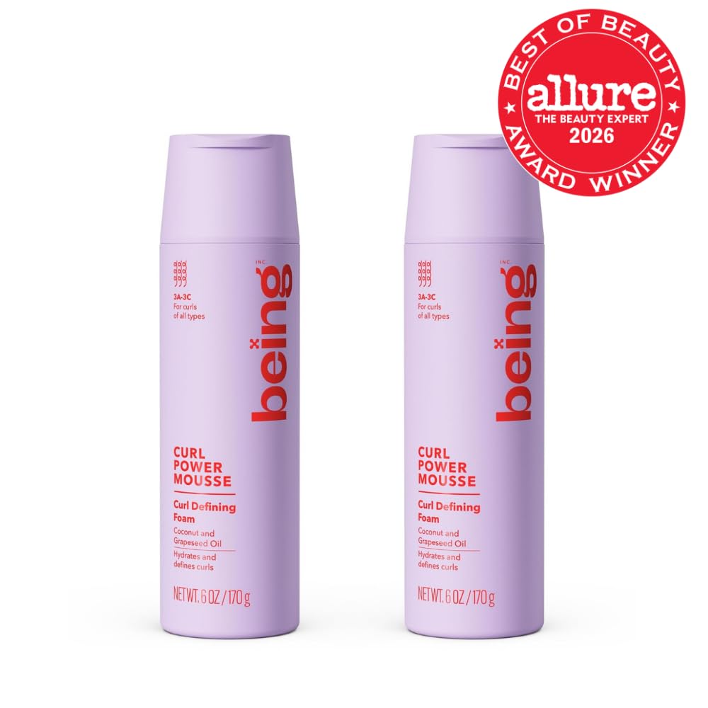 being CURL POWER MOUSSE Curl Defining Foam with Coconut and Grapeseed Oil 6 OZ(Pack of 2)