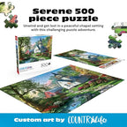 Buy now Buffalo Games – Little White Chapel Jigsaw Puzzle, 500 Piece Puzzle for Adults, Peaceful Church Landscape Art by Dominic Davison at indiglob india