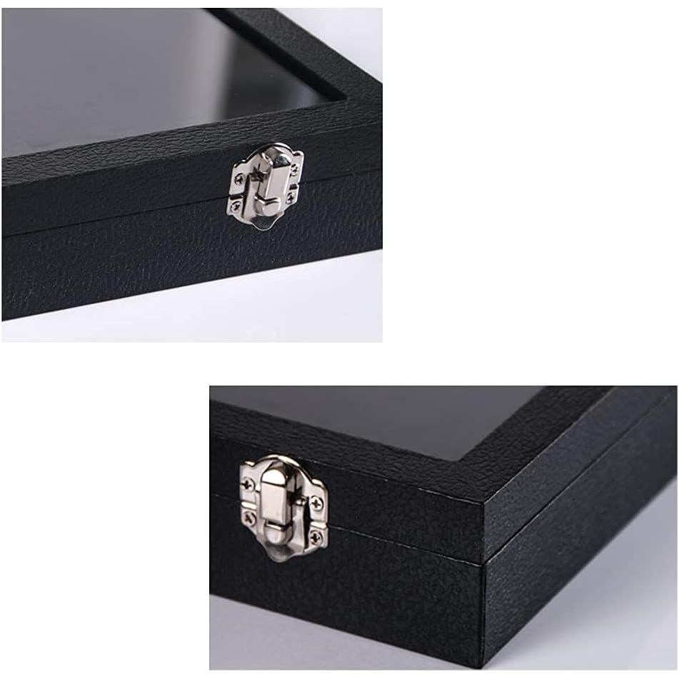 Buy now ByKen 20 Hooks Necklace Organizer Box/Tray, Chains Showcase Storage Boxes for Girls,Stackable (Black Velvet) at indiglob india
