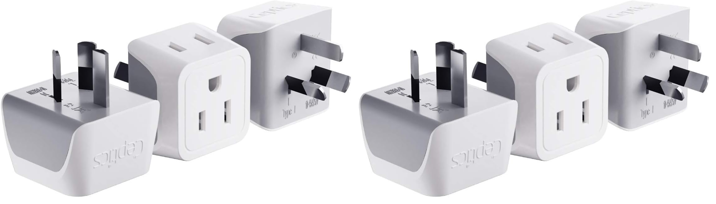 Buy now Ceptics Schuko Germany, France Plug Adapter, Dual Input - Ultra Compact Light Weight - Usa to Russia, South Korea Travel Adaptor Plug - Type E/F (3 Pack) Type I - Australia, China, New Zealand 6 Pack at indiglob india