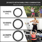 Buy now 24 Knots Weighted Hula Fit Hoop,Smart Hula Hoop Detachable Massage Exerciser Fitness for Adults Beginners Weight Loss and Exercis (Black) at indiglob india
