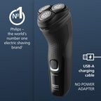 Philips Norelco 2400 Series Electric Shaver, Deep Black | 27 Self Sharpening ComfortCut Blades, 4D Flex Heads, Wet or Dry Use, 2-Year Blade Life, Pop-up Trimmer, X3001/90