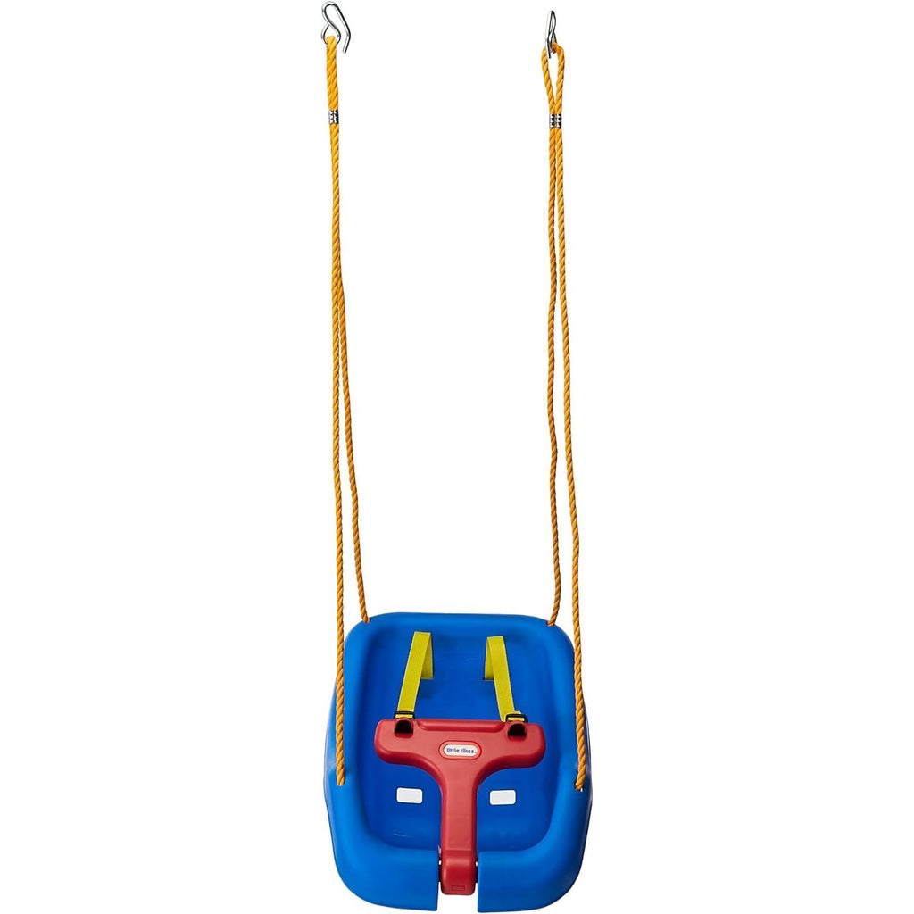 Little Tikes Snug 'n Secure Blue Swing with Adjustable Straps, 2-in-1 for Baby and Toddlers Ages 9 Months - 4 Years