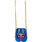 Little Tikes Snug 'n Secure Blue Swing with Adjustable Straps, 2-in-1 for Baby and Toddlers Ages 9 Months - 4 Years