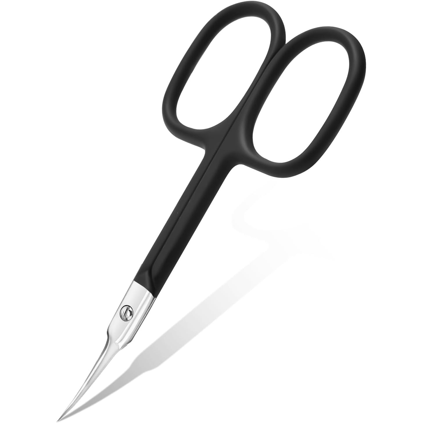 Buy now CGBE Cuticle Scissors Extra Fine Curved Blade, Super Slim Manicure Scissors for Cuticles Professional Small Scissors with Precise Pointed Tip Grooming Blades, Eyebrow, Eyelash, and Dry Skin - Silvery Black at indiglob india