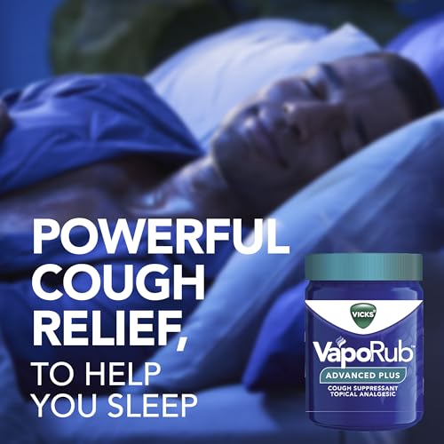 Buy now Vicks VapoRub Advanced Plus, Powerful Cough Suppressant, Topical Chest Rub & Analgesic Ointment, Medicated Vicks Vapors, Fast Cough Relief, 2.82oz x 2 at indiglob india