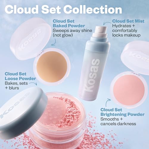 Buy now Kosas Cloud Set Airy Setting Spray,+ Smoothing Mist Æ’?? Hydrating Makeup Spray, Alcohol Free, Oil Free, 12-Hour Hold, Minimizes Appearance of Pores,Lightweight Refreshing Face Mist for All Skin Types at indiglob india