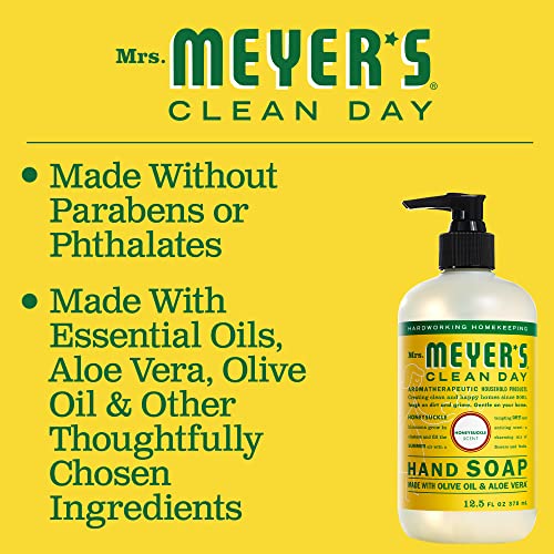 Buy now MRS. MEYER'S CLEAN DAY Hand Soap, Made with Essential Oils, Biodegradable Formula, Honeysuckle, 12.5 fl. oz - Pack of 3 at indiglob india