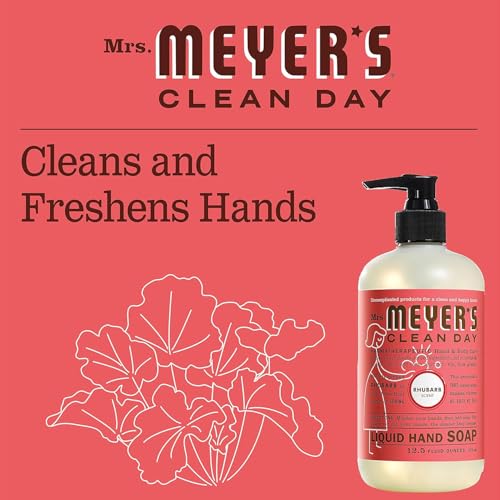 Buy now MRS. MEYER'S CLEAN DAY Hand Soap, Made with Essential Oils, Rhubarb, 12.5 fl. oz at indiglob india