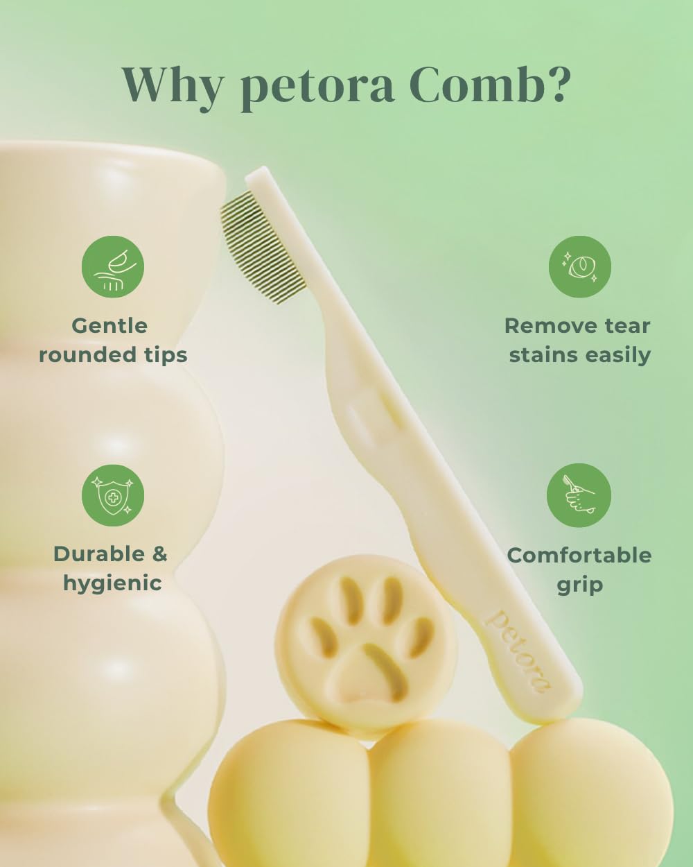 Petora BRUSH ON ME Facial & Eye Comb for Dogs & Cats