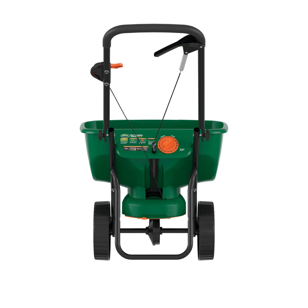 Buy now Scotts Turf Builder EdgeGuard DLX Broadcast Spreader for Seed, Fertilizer, Salt, Ice Melt, Holds up to 15,000 sq.ft. Product at indiglob india