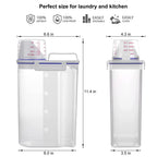 Laundry Detergent Dispenser - 70oz Scent Booster Beads Dispenser with Lids, Suitable for Laundry Beads, Oatmeal, Pet Food