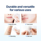 Pyunkang YUL PKY 1/3 Cotton Pads - High Absorbency Facial Toner Pads, Lint-Free Makeup Remover Squares (160 Count)
