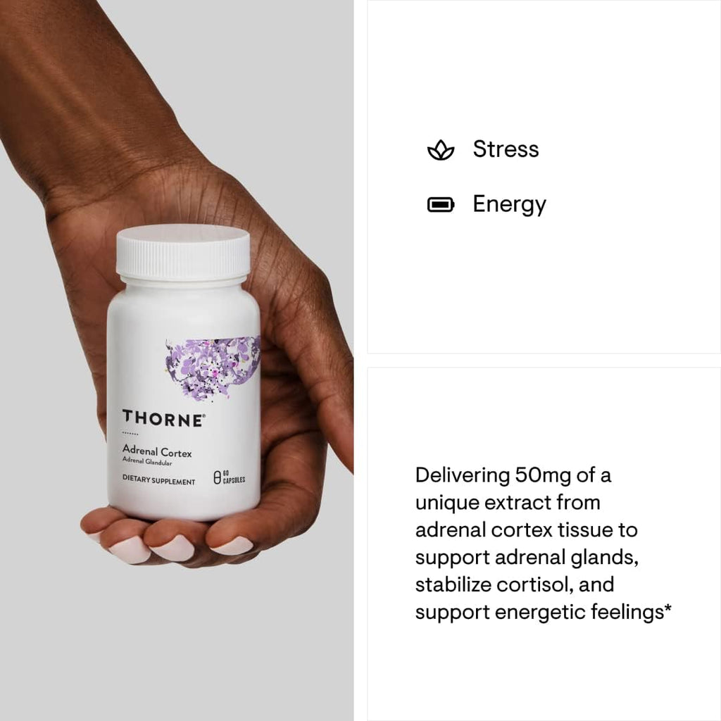 Buy now THORNE - Adrenal Cortex - Supplement for Cortisol Management - Support Healthy Adrenal Gland Function, Immune System, Stress Management, Fatigue & Metabolism* - 60 Capsules at indiglob india