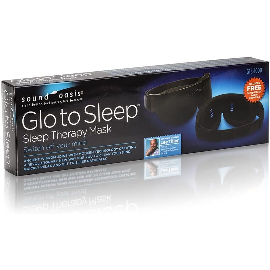 Buy now Sound Oasis GTS-1000 Glo to Sleep Eye Mask, Night-time Adult Sleep Aid for Men and Women, Tranquil Deep REM Sleep, Relaxation Zen Therapy, Contoured Hypoallergenic Material at indiglob india