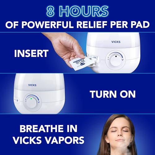Buy now Vicks VapoPads Plus with Intense Cold Blasting Menthol - Vapor Pads Refill for Vicks Humidifiers and Steam Inhalers, Scent Pads for Congestion Relief, 20-Pack, Box Color May Vary at indiglob india
