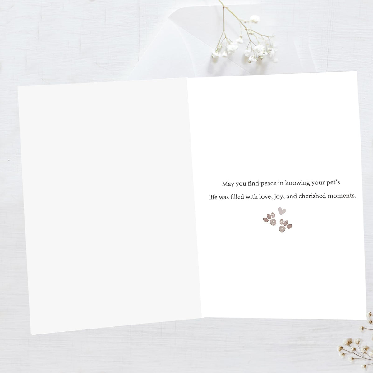Pet Sympathy Card for Dog Cat, Pet Loss Memorial Gift