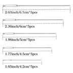 25Pieces Hand Sewing Big Eye Needles Sharp Needle，with Solid Wood Needle Case for
