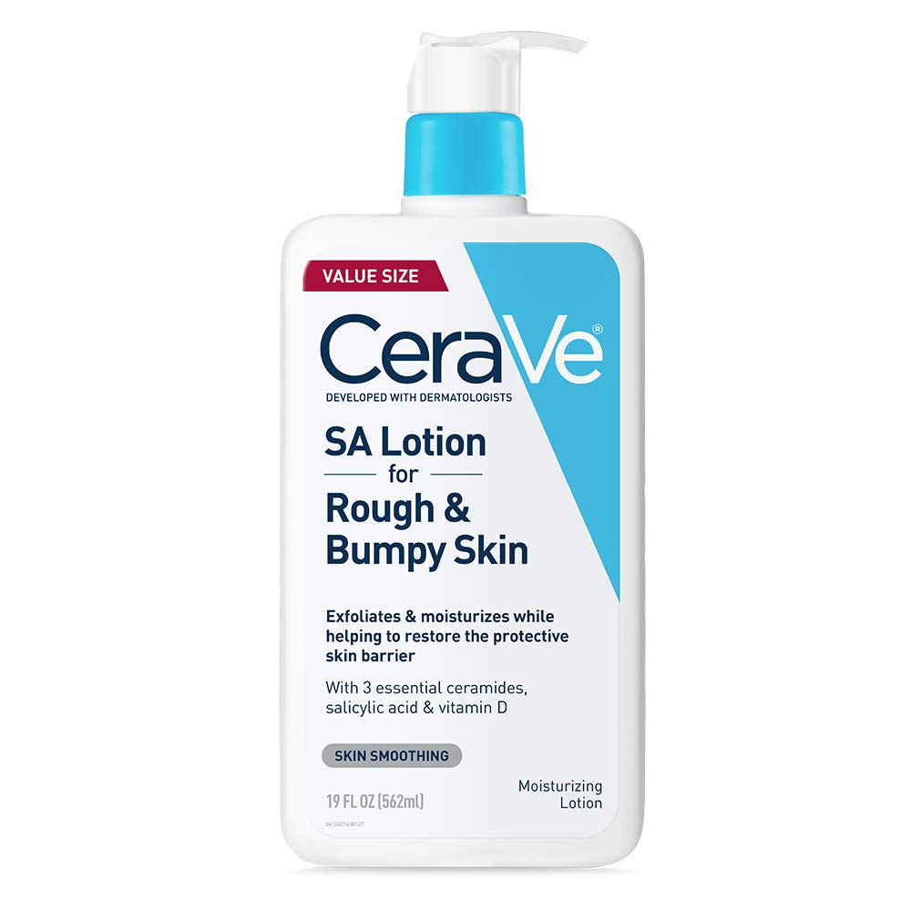 CeraVe Salicylic Acid Lotion, Body Lotion for Rough & Bumpy Skin, 8oz | Skin Care, Smooths Rough Skin with Vitamin D, Hyaluronic Acid and Lactic Acid In A Fragrance Free, Allergy Tested Formula