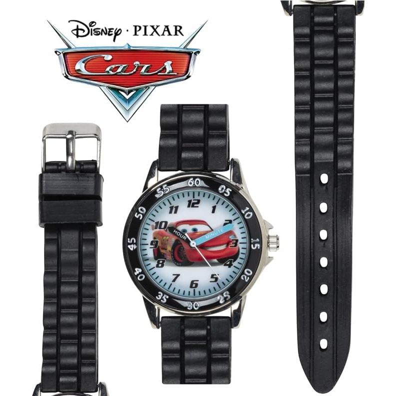 Buy now Accutime Disney Pixar Cars Lightning McQueen Time-Teaching Watch for Kids with Interactive Racing Dial at indiglob india