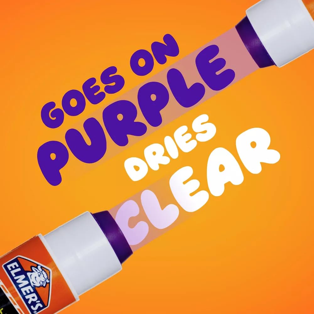 Elmer's Disappearing Purple School Glue Sticks, 0.21 oz, Pack of 2 (E522) 4 Pack