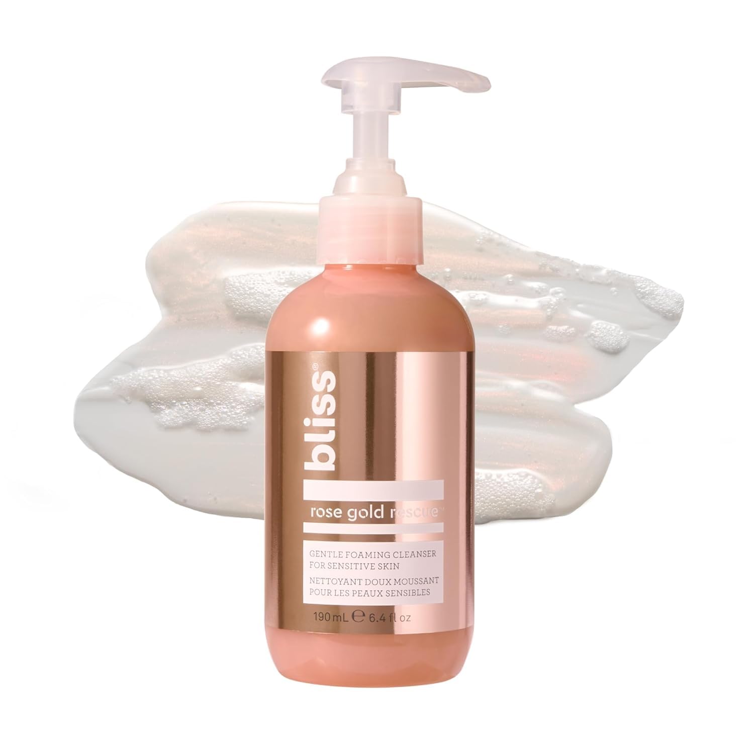 Buy now Bliss Fab Foaming 2-In-1 Cleanser and Exfoliator with Bamboo Buffers - 6.4 Fl Oz - Oil-Free Gel Face Wash - Makeup Remover - Vegan & Cruelty Free Sensitive Skin Rose Gold Rescue at indiglob india