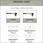 Buy now Clic Magnetic Reading Glasses for Men or Women, Computer Readers, Original Long (M-L, Black, 1.75 Magnification) at indiglob india