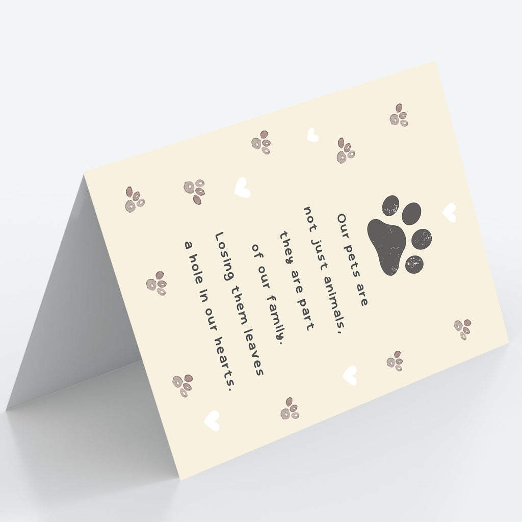 Pet Sympathy Card for Dog Cat, Pet Loss Memorial Gift
