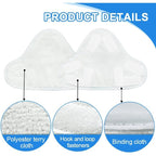Buy now ANBOO 6 Packs Microfiber Steam Mop Replacement Washable Pads Compatible with H2O X5 at indiglob india