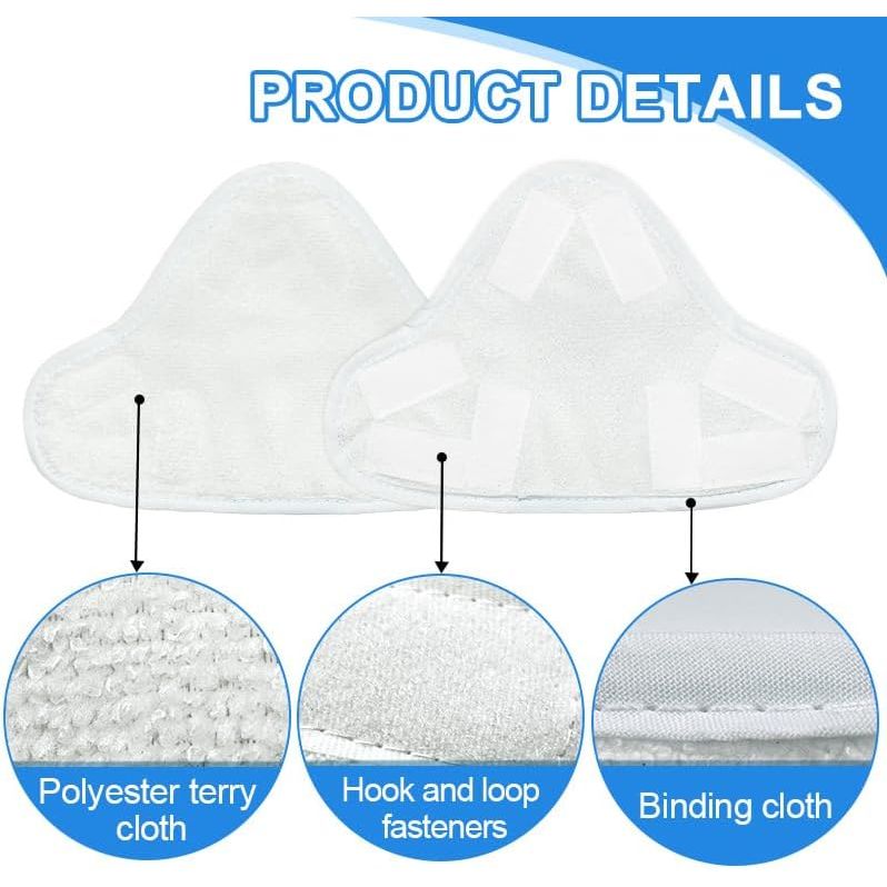 Buy now ANBOO 6 Packs Microfiber Steam Mop Replacement Washable Pads Compatible with H2O X5 at indiglob india