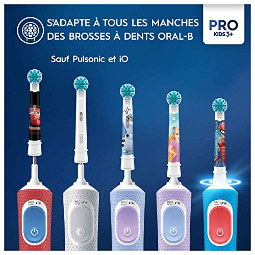 Buy now Oral-B Pro Kids Electric Toothbrush Head, with Spiderman Characters, Extra Soft Bristles, for Ages 3+, Pack of 4 Toothbrush Heads, White at indiglob india