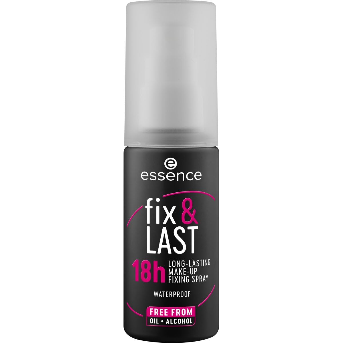 essence Fix & Last 18H Long-Lasting Makeup Fixing Spray, Waterproof | Keeps Makeup Flawless 18 Hours, Lightweight Non-Sticky Mist, Smudge Proof, Vegan & Cruelty Free, Paraben-Free, Fragrance-Free