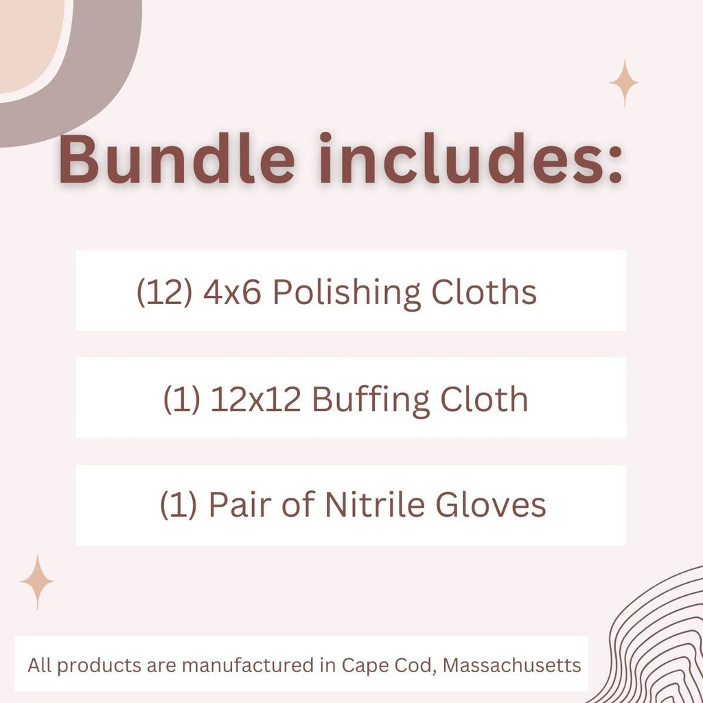 Buy now Cape Cod Polishing Metal Tin Bundle for Fine Metals | (12) 4X6 Polishing Cloths | (1) 12x12 Buffing Cloth | (1) Pair of Nitrile Gloves at indiglob india