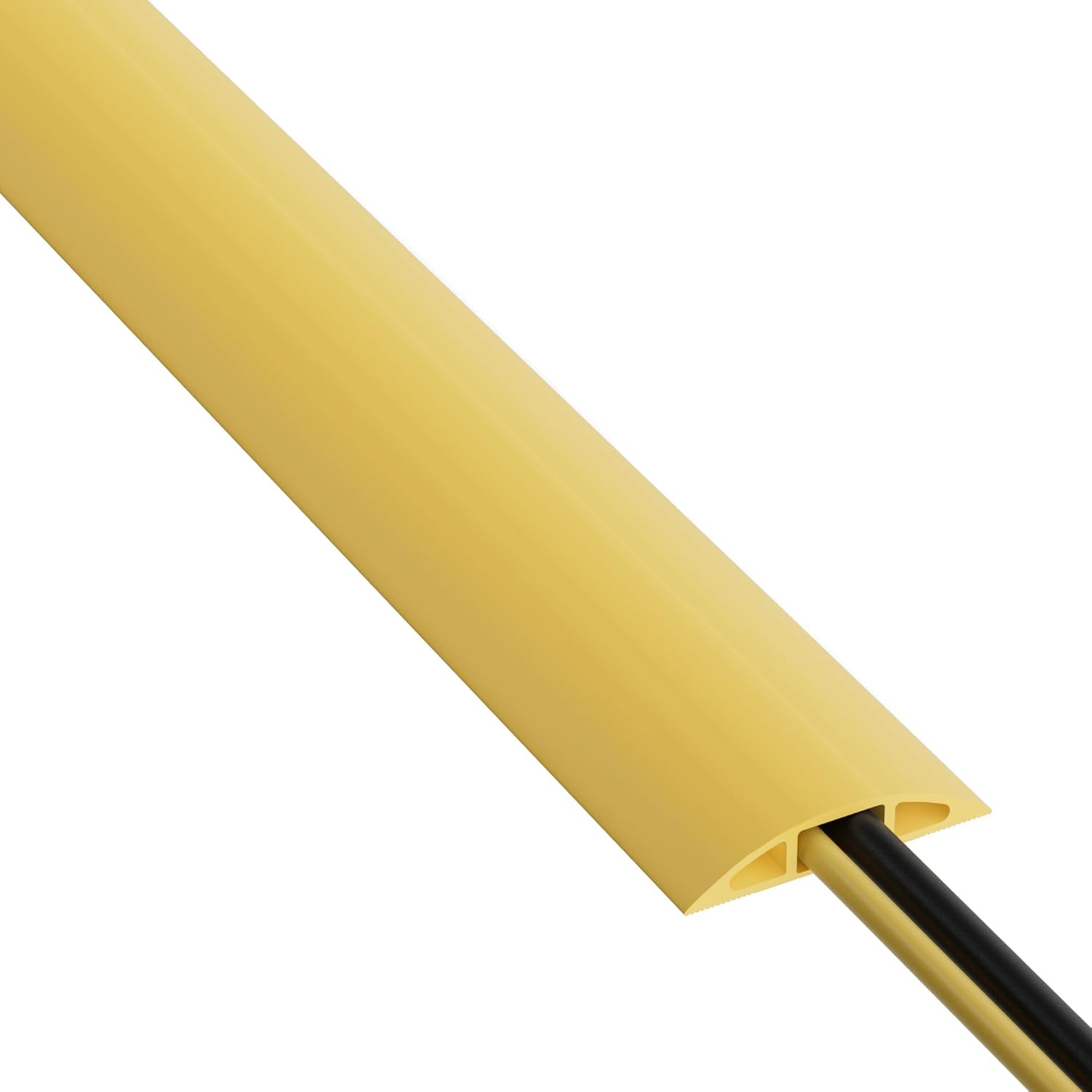 Buy now D-Line 6ft Floor Cord Cover, Cable Channel, Protect Cords, Prevent Trips - 0.63" W x 0.31" H - Gray 6 Feet Yellow at indiglob india