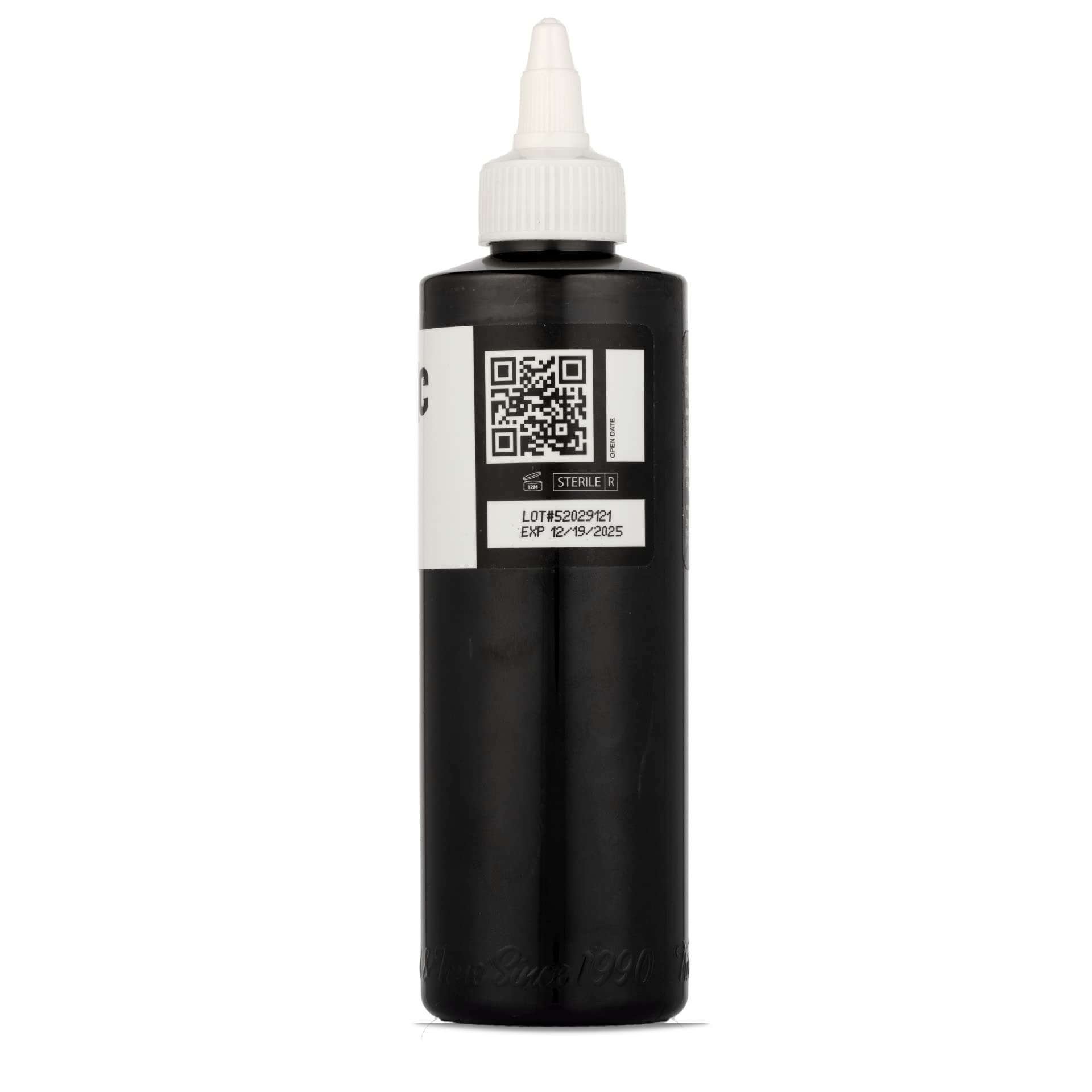 Dynamic Color Black Tattoo Ink, Made in USA Since 1990, 8 oz | Sterilized and lot-numbered for full traceability; established American brand trusted by artists worldwide