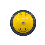 1 Pack Call Bell, Desk Service Bell, 3.35 Inch Diameter Metal Bell for Hotels, Schools, Pet Dog Training(Yellow, Smile)