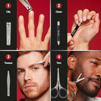 Buy now Revlon Men's Grooming Kit, 5-Piece Travel Essentials Set, Includes Nail Clippers, Scissors, File, Tweezers and Carrying Case, Stainless Steel, 1 count at indiglob india