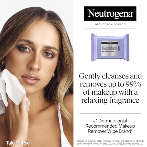 Buy now Neutrogena Makeup Remover Night Calming Cleansing Towelettes, Disposable Nighttime Face Wipes to Remove Dirt, Oil & Makeup, 25 ct at indiglob india
