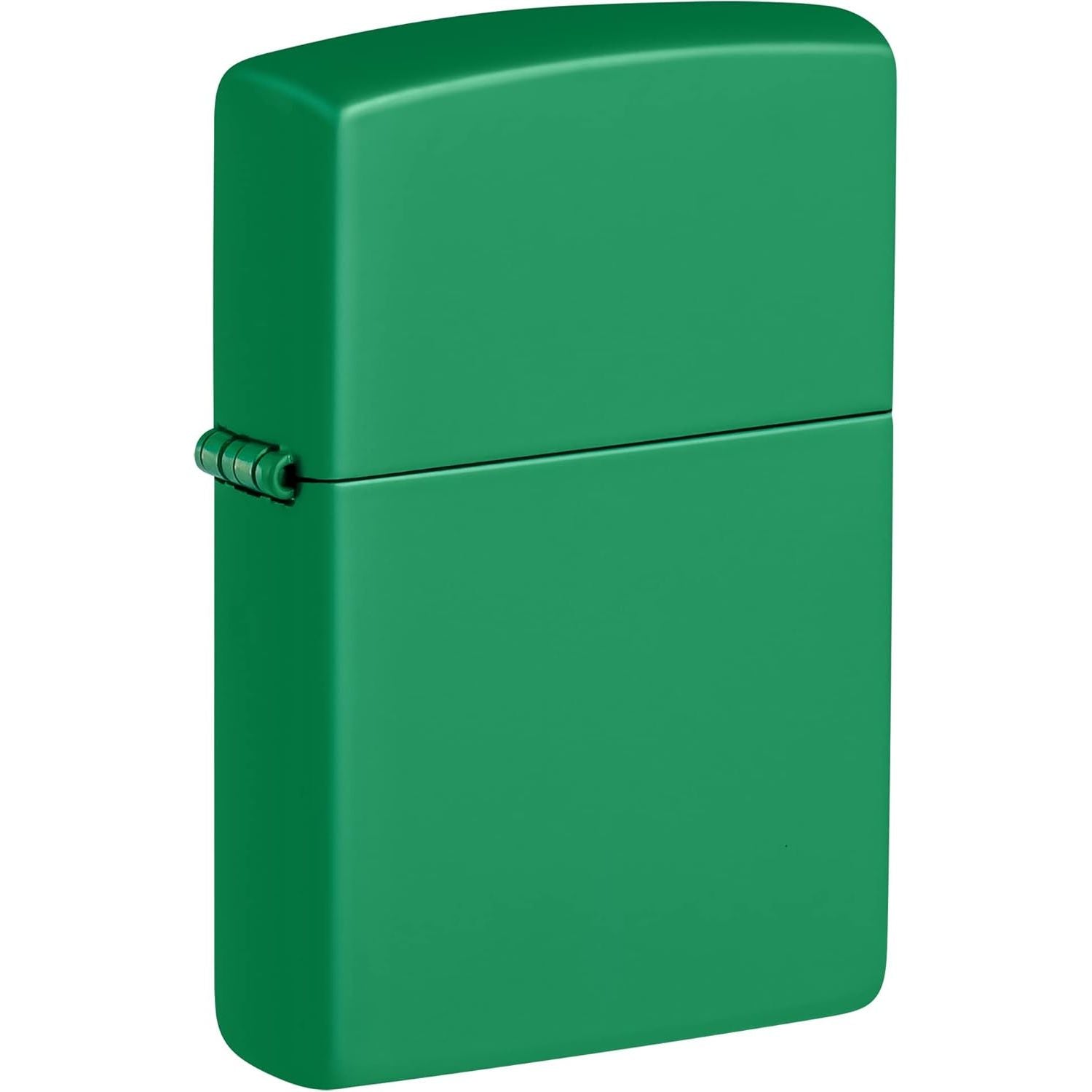 Buy now Zippo 218 Classic Black Matte Pocket Lighter Grass Green No Logo at indiglob india