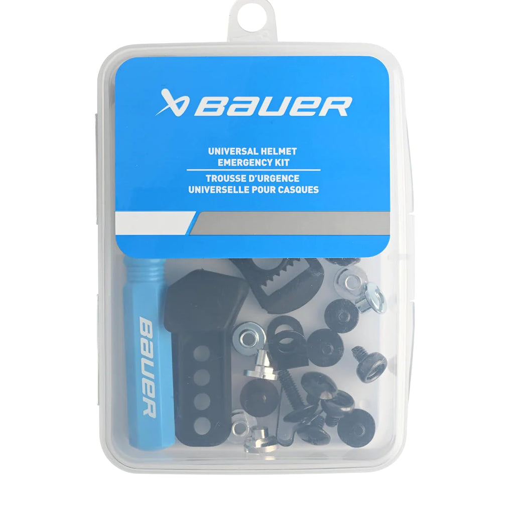 Bauer Universal Hockey Helmet Repair Kit - Includes Travel Case, Screwdriver and 22 pcs