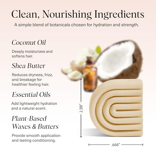 Buy now Kitsch Coconut Oil Conditioner Bar - Hair Conditioner For Women and Men - Deep Moisturizing, Nourishes, Hydrate & Soften Damaged Dry Hair - Silicone, Paraben & Sulfate Free - 2.7 oz at indiglob india