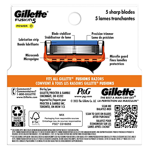 Buy now Gillette Fusion5 Men's Razor Blade Refills, 4 Count at indiglob india