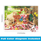 Buy now Buffalo Games - Picnic Raiders - 300 Piece Puzzle for Adults, Oversized Large Jigsaw with Easy to Grasp Pieces - Steve Read - Adorable Animals Collection at indiglob india