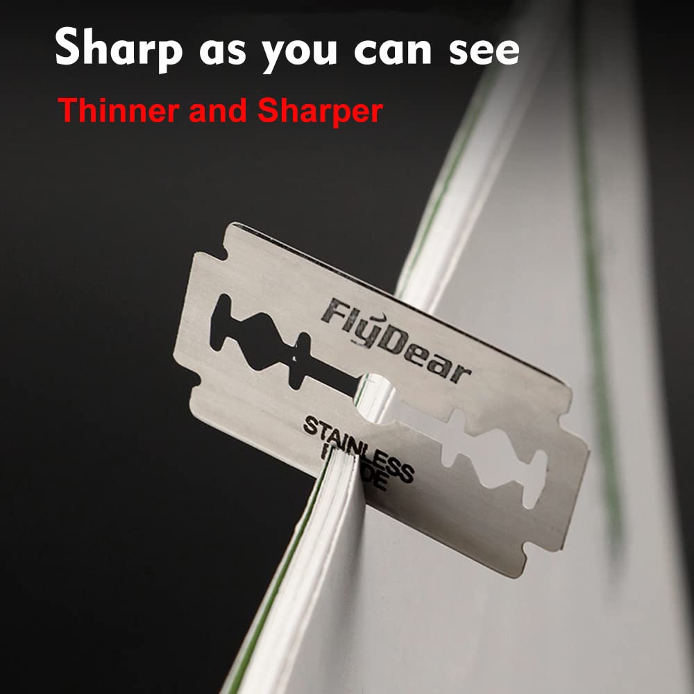 100 Count Double Edge Razor Blades - Men's Safety Razor Blades for Shaving - Platinum Stainless Steel Double Razor Shaving Blades for Men for a Smooth Clean Shave