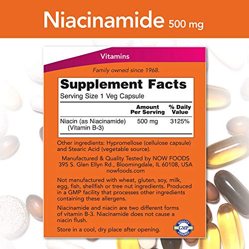 Buy now NOW Niacinamide 500mg,100 Capsules at indiglob india